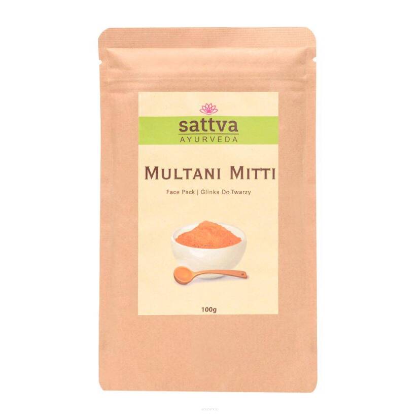 GLINKA KOSMETYCZNA DO TWARZY MULTANI MITTI 100 g - SATTVA