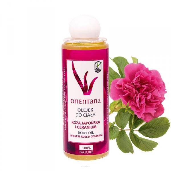 Olejek do ciała RÓŻA JAPOŃSKA I GERANIUM 210 ml ORIENTANA 