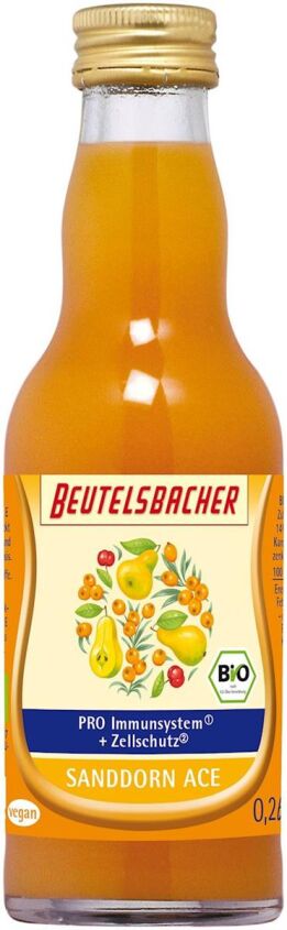 SHOT OWOCOWY GRUSZKA - ROKITNIK BIO 200 ml - BEUTELSBACHER
