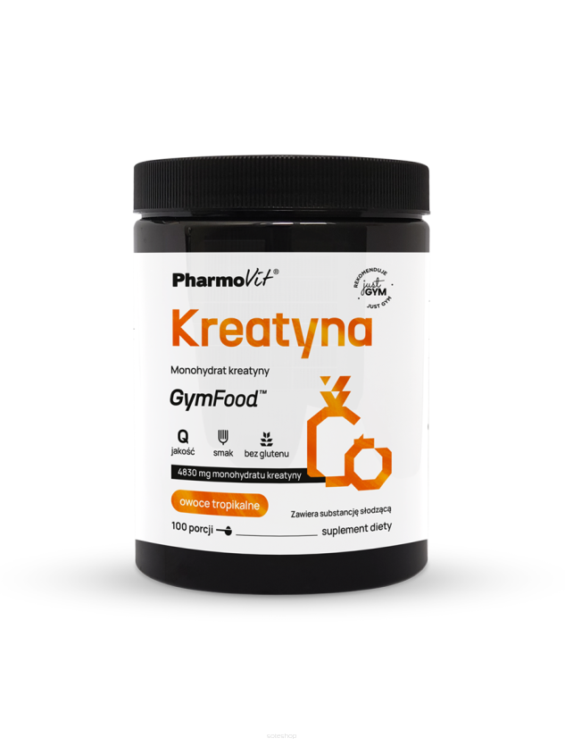 Kreatyna Monohydrat kreatyny 500 g (owoce tropikalne) | GymFood Pharmovit