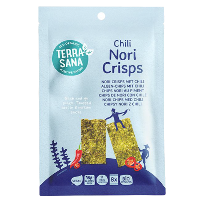 CHIPSY NORI Z CHILI BEZGLUTENOWE BIO 16 g - TERRASANA