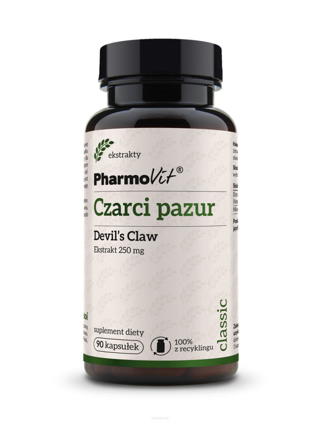 Czarci pazur Devil`s Claw 250 mg 90 kaps | Classic Pharmovit