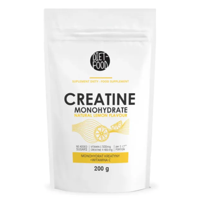 KREATYNA Z WITAMINĄ C O SMAKU CYTRYNOWYM 200 g - DIET-FOOD