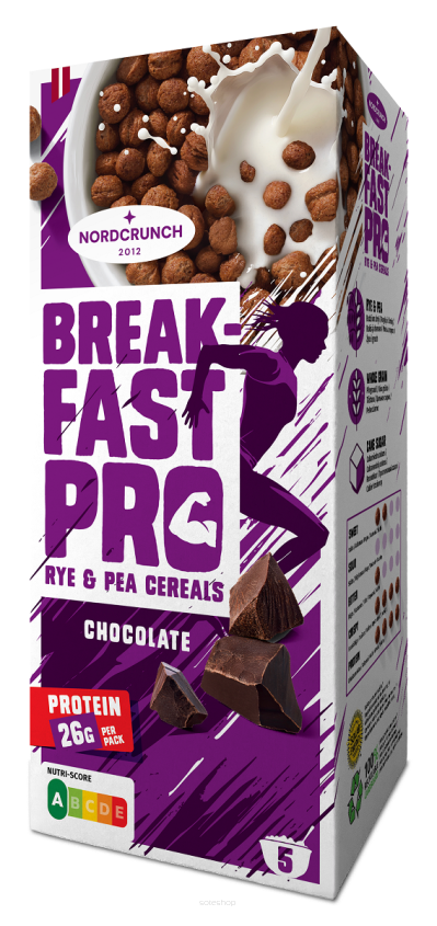 KULKI PROTEINOWE CZEKOLADOWE 150 g - NORDCRUNCH (BREAKFAST PRO)