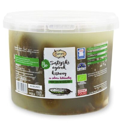 OGÓRKI KISZONE SĄTYSKIE BIO 3,4 kg (1,7 kg) (WIADERKO) - SĄTYRZ