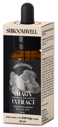 GRZYBY CHAGA EKSTRAKT W KROPLACH 30 ml - SHROOMWELL