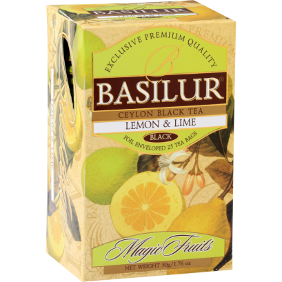 Czarna Herbata Lemon & Lime Saszetki 25 x 1,8 g - Basilur