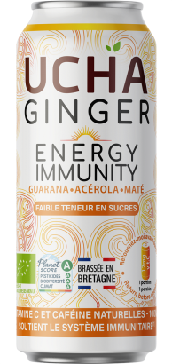 NAPÓJ ENERGETYZUJĄCY Z YERBA MATE I GUARANĄ FAIR FOR LIFE BIO 330 ml - UCHA