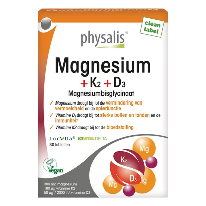 MAGNEZ + WITAMINA K2 I D3 30 TABLETEK - PHYSALIS