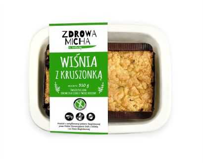 CIASTO KRUCHE Z WIŚNIAMI BEZGLUTENOWE 240 g - ZDROWA MICHA (NA ZAMÓWIENIE)