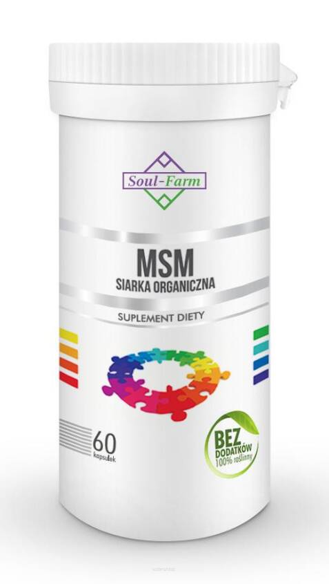 MSM SIARKA ORGANICZNA 60 KAPSUŁEK (650 mg) - SOUL FARM