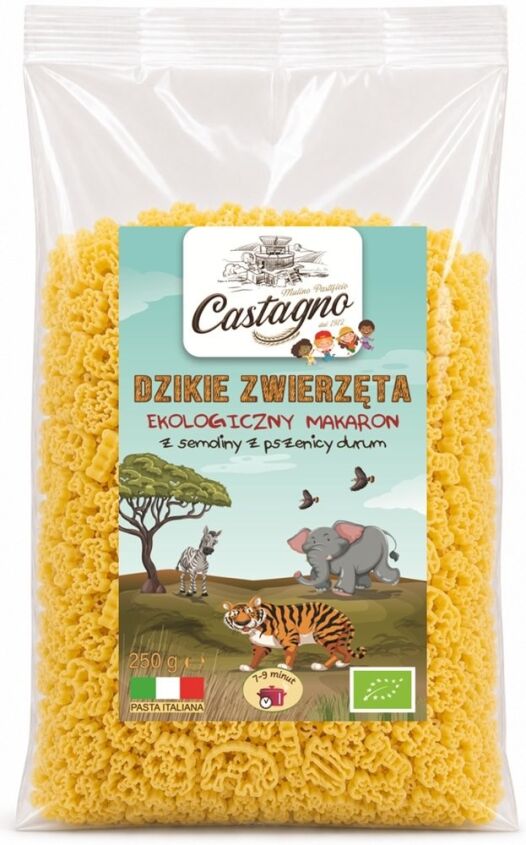 Makaron z pszenicy durum dla dzieci BIO 250 g Dzikie Zwierzęta