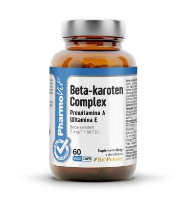 Beta-karoten Complex Prowitamina A Witamina E 60 kaps Clean label Pharmovit