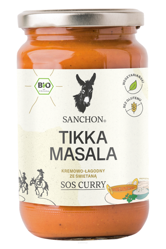 SOS CURRY TIKKA MASALA BEZGLUTENOWY BIO 320 ml - SANCHON