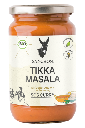 SOS CURRY TIKKA MASALA BEZGLUTENOWY BIO 320 ml - SANCHON
