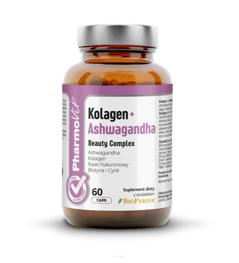 Kolagen + Ashwagandha Beauty Complex 60 kaps | Clean Label Pharmovit