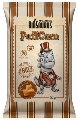 Chrupki kukurydziane Puffcorn o smaku słonego masła BEZGL. BIO 50 g