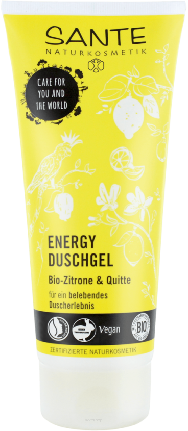 ŻEL POD PRYSZNIC ORZEŹWIAJĄCO - ENERGETYZUJĄCY CYTRYNA I PIGWA ECO 200 ml - SANTE