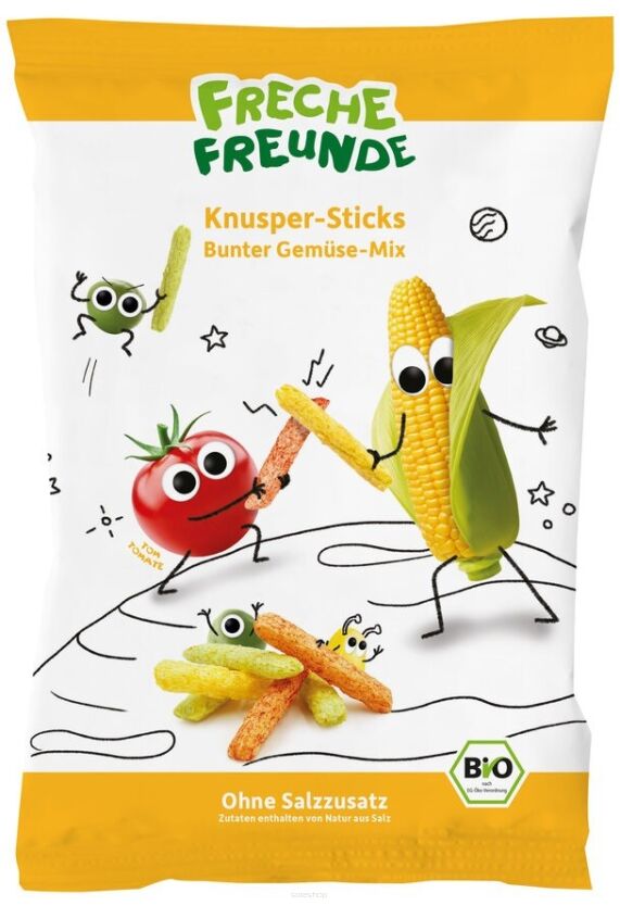 CHRUPKI KUKURYDZIANO - WARZYWNE OD 1 ROKU BIO 30 g - FRECHE FREUNDE