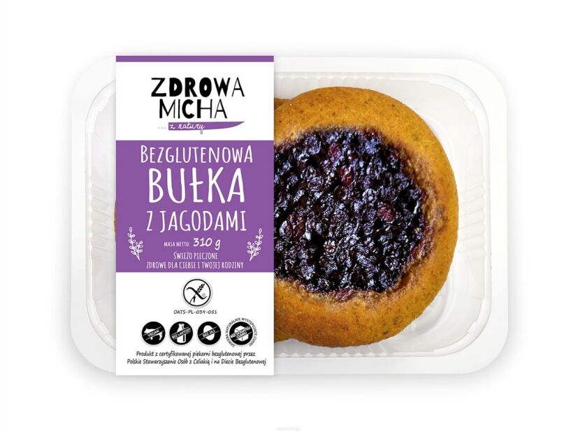BUŁKI Z JAGODAMI BEZGLUTENOWA (2 szt.) 310 g - ZDROWA MICHA (NA ZAMÓWIENIE)