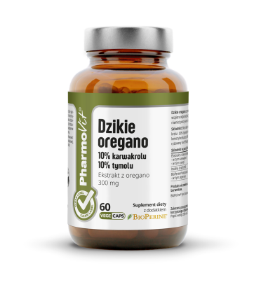 Dzikie oregano 10% karwakrolu 10% tymolu 60 kaps Clean Label Pharmovit