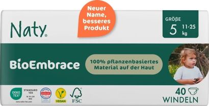 Ekologiczne pieluchy jednorazowe, rozmiar 5, 11-25 kg, 40 szt