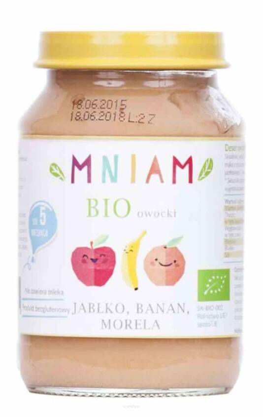 Deser jabłko-banan-morela od 5 miesiąca BIO 190 g MNIAM