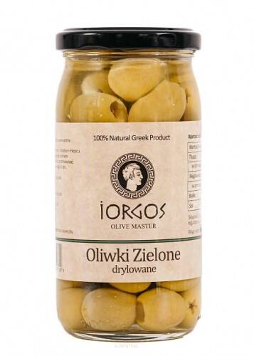 Oliwki zielone drylowane 360g iorgos 