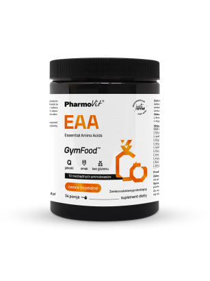 EAA Essential Amino Acides (owoce tropikalne) 375 g | GymFood Pharmovit