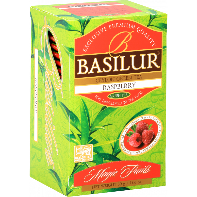 Herbata Zielona Raspberry 20x1,5g - Basilur