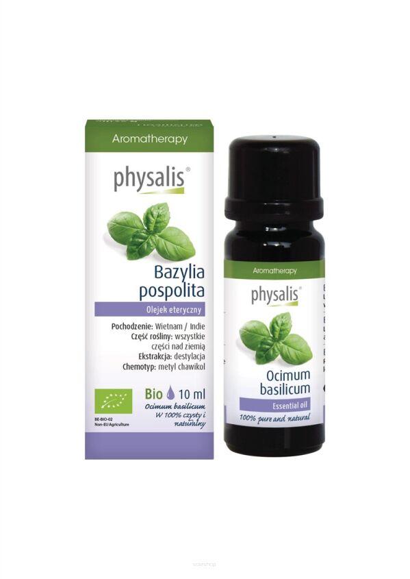 OLEJEK ETERYCZNY BAZYLIA POSPOLITA ECO 10 ml - PHYSALIS