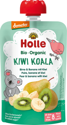 Mus owocowy Kiwi Koala gruszka i banan z kiwi po 8ms-cu BIO 100g - Holle