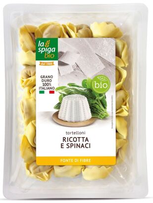 TORTELLONI ŚWIEŻE Z RICOTTĄ I SZPINAKIEM BIO 250 g - LA SPIGA