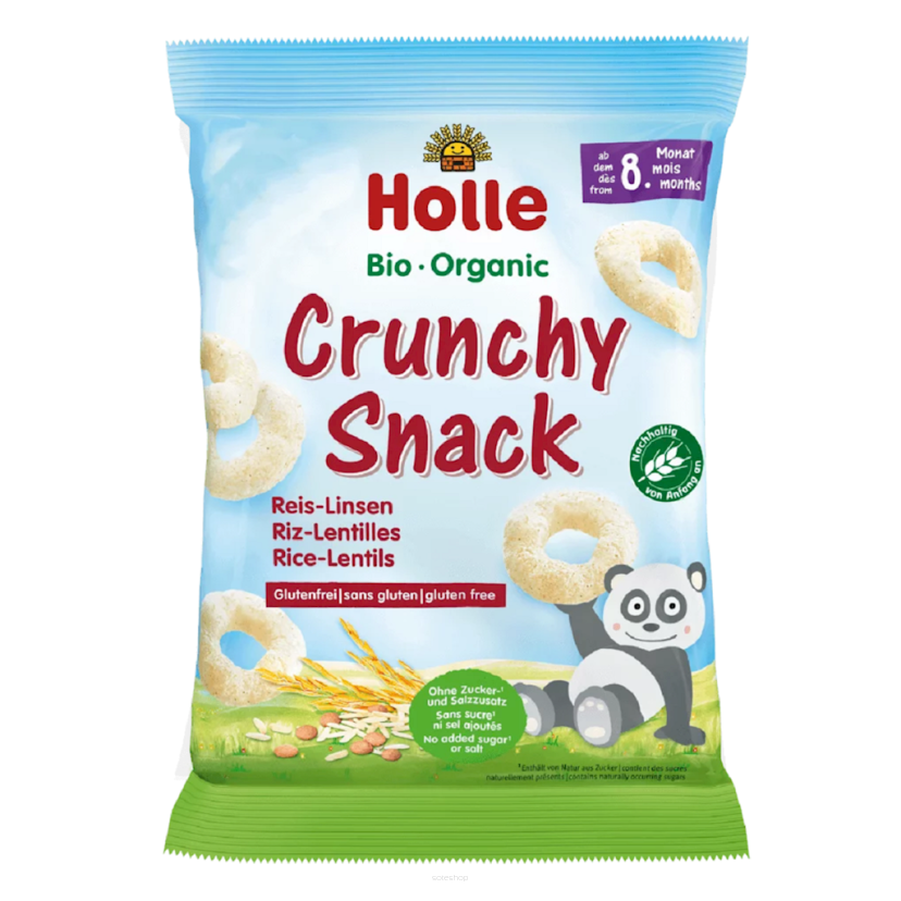 CHRUPKI RYŻ - SOCZEWICA BEZ DODATKU CUKRÓW BEZGLUTENOWE OD 8 MIESIĄCA BIO 25 g - HOLLE