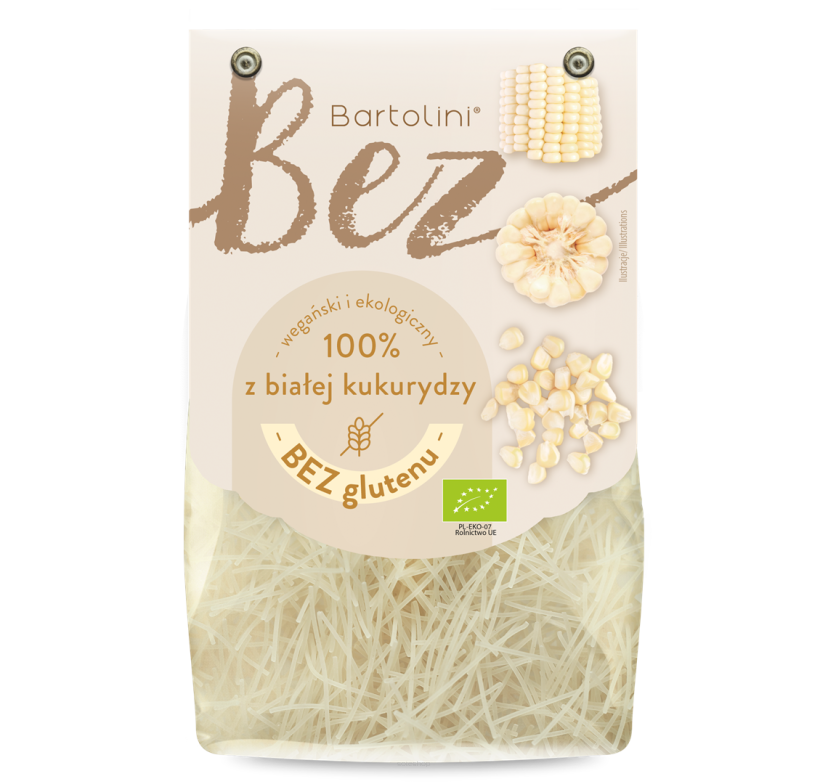 Makaron z białej kukurydzy  krajanka (filini) BEZGL. BIO 250g
