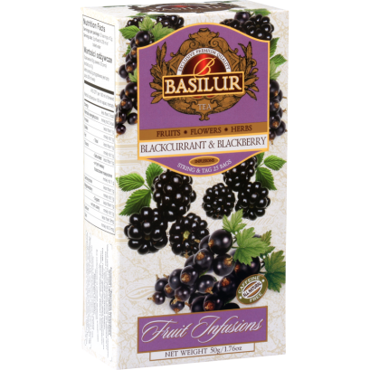 Herbata Owocowa Blackcurrant & Blackberry 25 x 1,8 g - Basilur