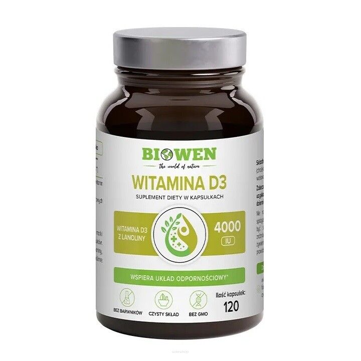 WITAMINA D3 100 µg (4000 j.m) 120 KAPSŁEK - BIOWEN