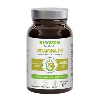 WITAMINA D3 100 µg (4000 j.m) 120 KAPSŁEK - BIOWEN