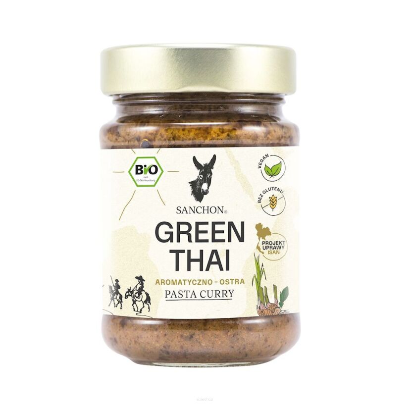 PASTA CURRY GREEN THAI BEZGLUTENOWA BIO 190 g - SANCHON