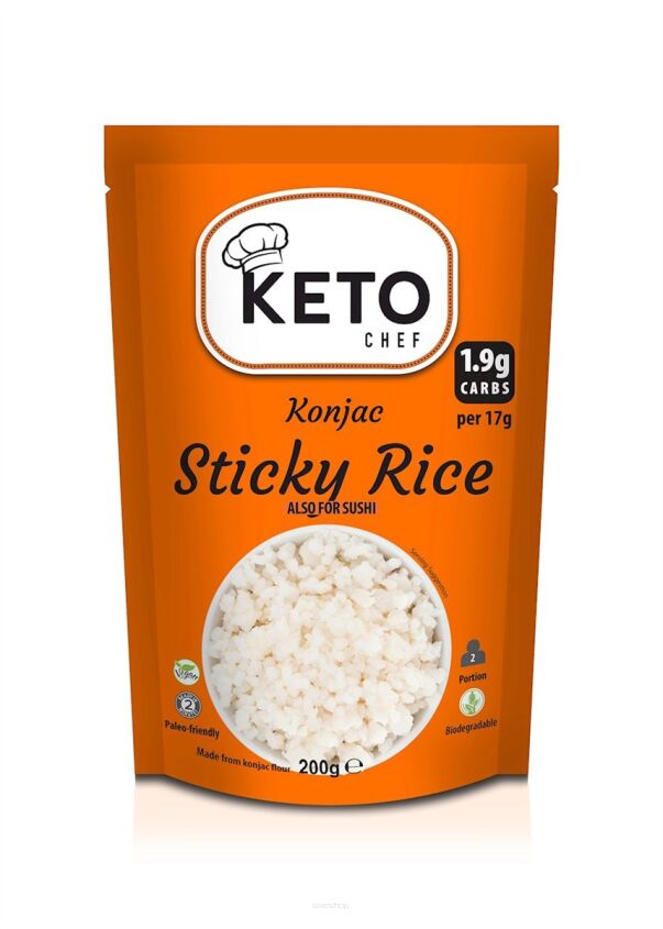 RYŻ KLEISTY (KONJAC) DO SUSHI BEZGLUTENOWY 200 g - KETO CHEF (BETTER THAN FOODS)