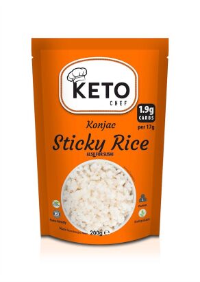 RYŻ KLEISTY (KONJAC) DO SUSHI BEZGLUTENOWY 200 g - KETO CHEF (BETTER THAN FOODS)