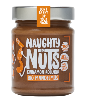 KREM Z MIGDAŁAMI I ORZECHAMI NERKOWCA Z CYNAMONEM BIO 250 g - NAUGHTY NUTS