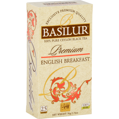 Herbata czarna PREMIUM ENGLISH BREAKFAST w saszet. 25x2g - Basilur