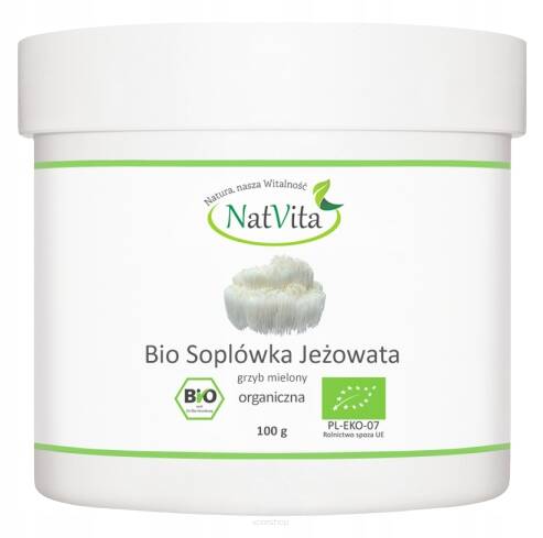 Soplówka Jeżowata BIO grzyb mielony 100g - Natvita
