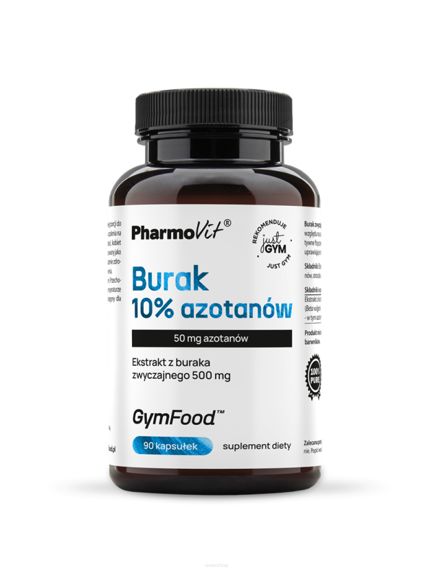 Burak 10% azotanów 90 kaps | GymFood Pharmovit