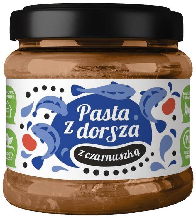 PASTA Z DORSZA Z CZARNUSZKĄ 140 g - KUTER FISH