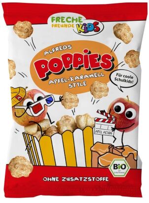 CHRUPKI KUKURYDZIANO - RYŻOWE O SMAKU JABŁKOWO - KARMELOWYM BEZGLUTENOWE DLA DZIECI BIO 40 g - FRECHE FREUNDE (KIDS)