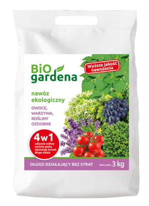 NAWÓZ DO OWOCÓW, WARZYW, ROŚLIN OZDOBNYCH 4w1 ECO 3 kg - BIOGARDENA