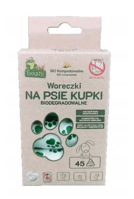 WORKI NA PSIE ODCHODY (KOMPOSTOWALNE I BIODEGRADOWALNE) 3 ROLKI 45 szt - FROGGY