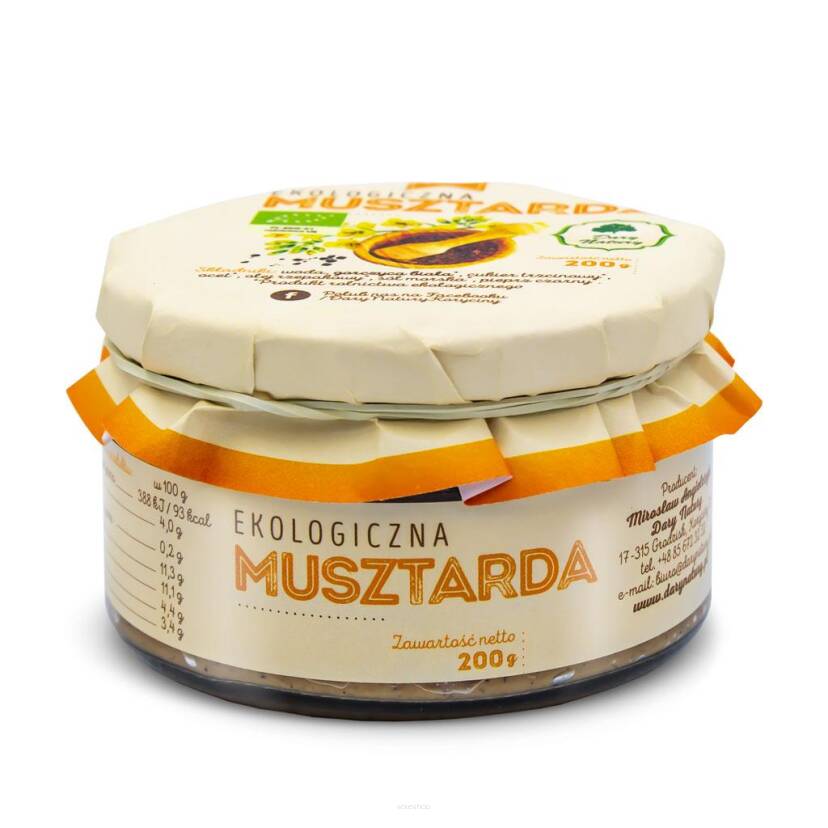 MUSZTARDA BIO 200 g - DARY NATURY